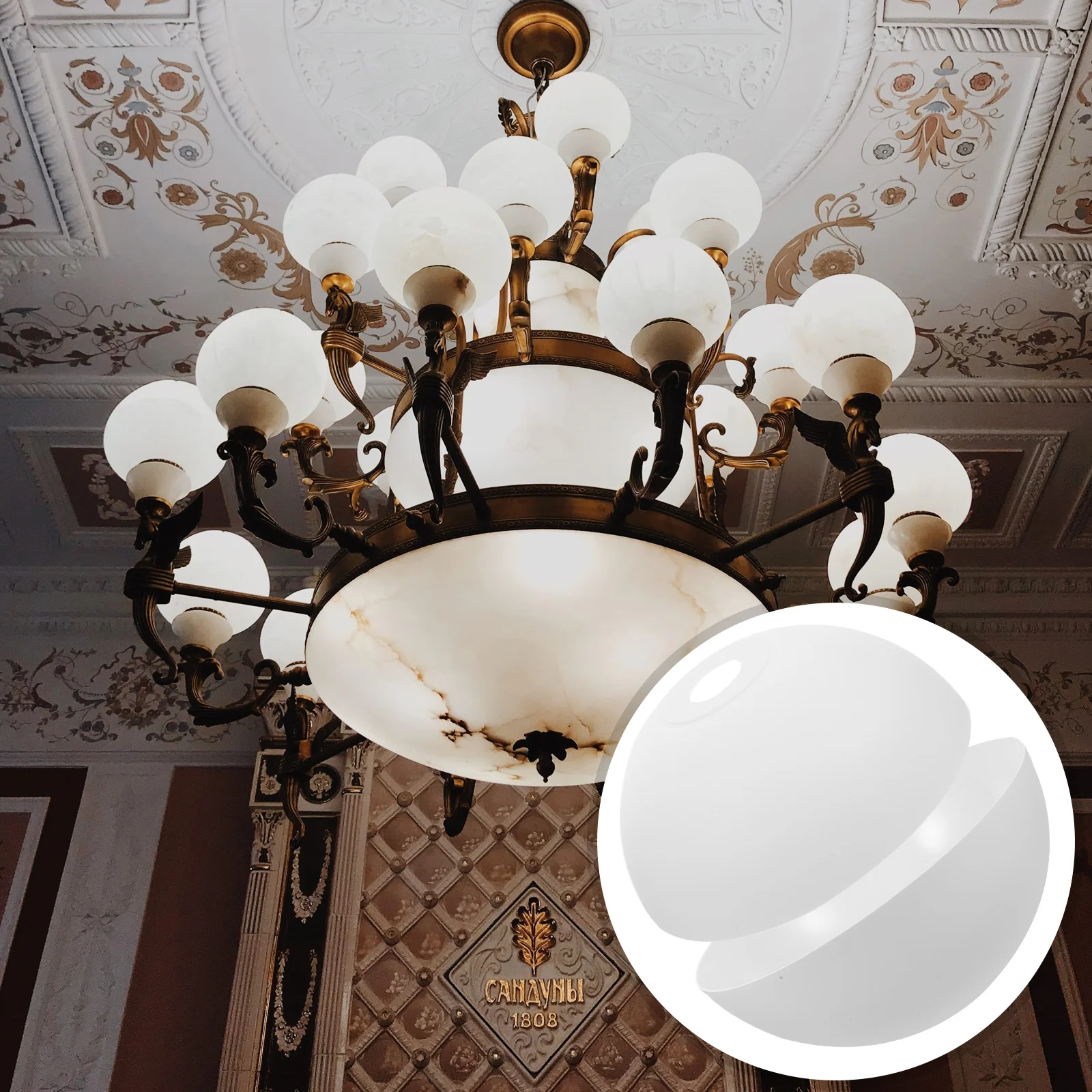 

2 Pcs Decor Floor Light Bedside Hanging Dome Ceiling Household