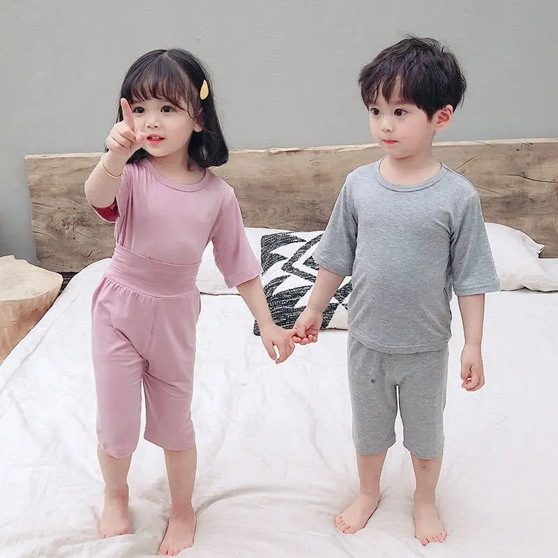 

Pijamas Clothing Baby Boy Homewear Pajamas Spring Clothes Sets Kids Summer Indoor Pyjamas Modal Children's Nightwear Suit Girls