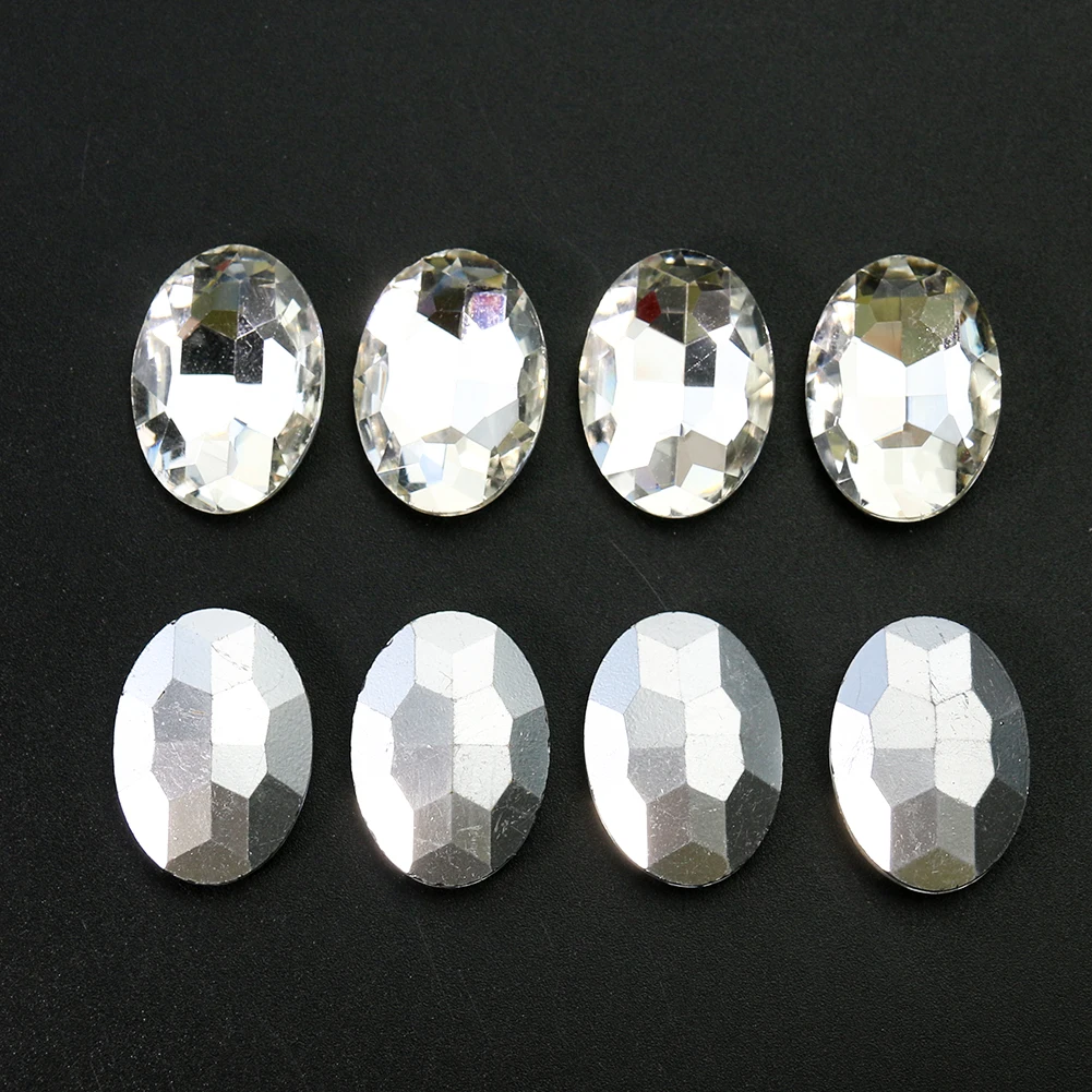

5 шт. овальные стеклянные стразы кристаллы DIY Наклейка на чехол для телефона Бриллиантовая кожа ткань паста сверло ювелирные аксессуары