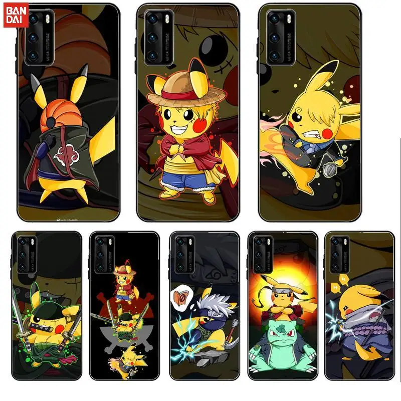 

BANDAI Naruto Pikachu Phone Case For Samsung S22 S5 S6 S6edge Plus Ultra Plus 5g M10 M11 M20 M21 M30 M31 M51 S Prime Shell Cover