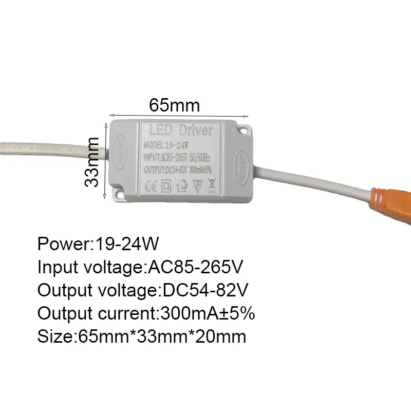 AC85-265V Драйвер постоянного тока 1 Вт 3 Вт 4 Вт 7 Вт 8 Вт 12 Вт 18 Вт 19 Вт 24 Вт 36 Вт Светодиодный драйвер 300 мА Модуль питания светодиодного трансформатора ﻿ (art.: 3920cd24322d3) - 3920cd24322d3