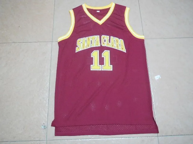 

11 Steve Nash Santa Clara Away College Throwback Basketball Jerseys, Stitched 1996-97 Retro Jersey