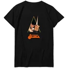 Футболка мужская с коротким рукавом и графическим принтом, оранжевая, в стиле Харадзюку