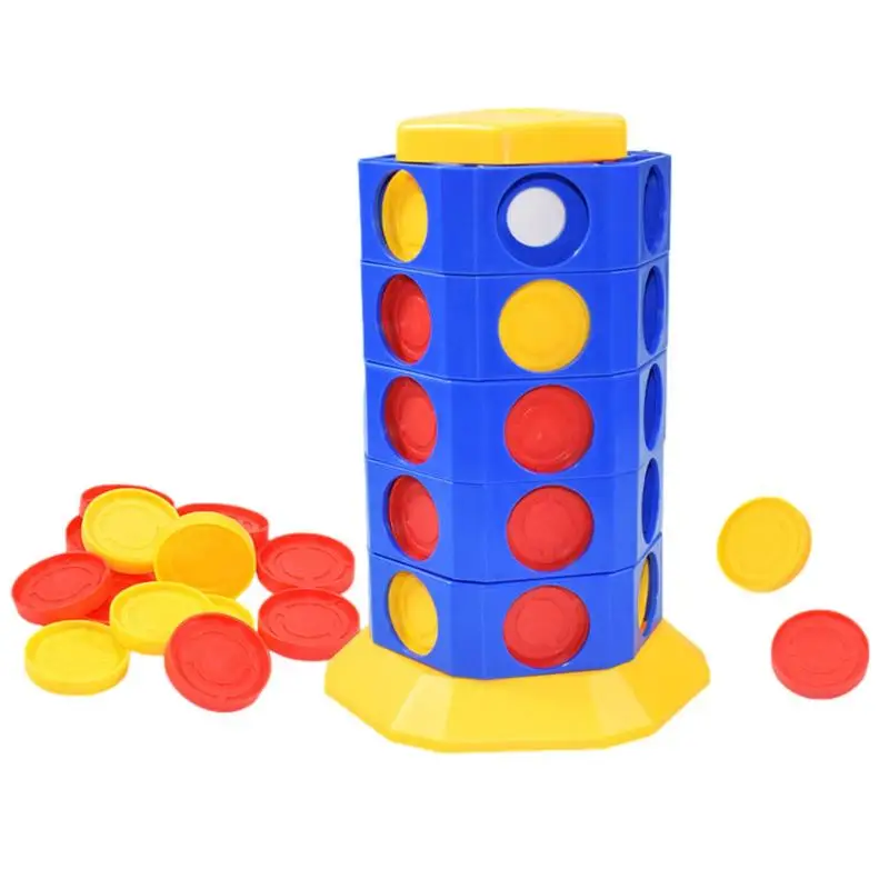

Line Up 4 Game Cylindrical Strategy Game For Adults Same Colour In A Row 3D Board Games Toys Rotatable Design Fun For Boys