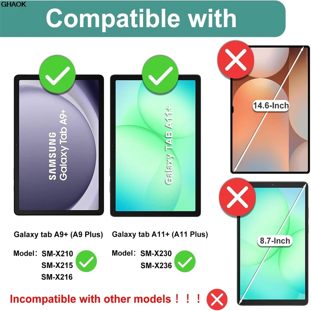 Фото 2 шт. Защитная пленка из закаленного стекла для Samsung Galaxy Tab A11+ 2025 11 дюймов A9 Plus 2023, защитная пленка для планшета с защитой от царапин №3