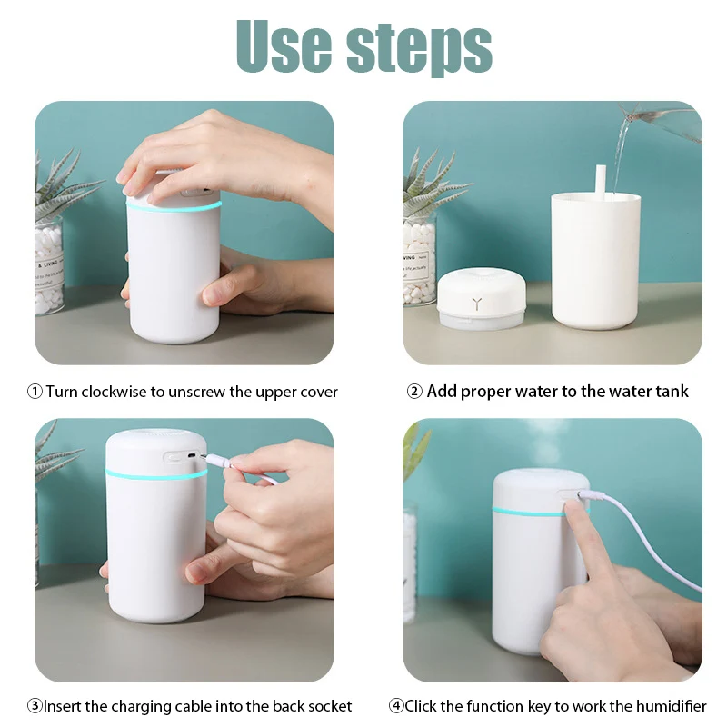 420ml Portable Intelligent Humidifier For Home Fragrance Oil USB Aroma Diffuser Mist Maker Quiet Diffuser Machine for Home Car