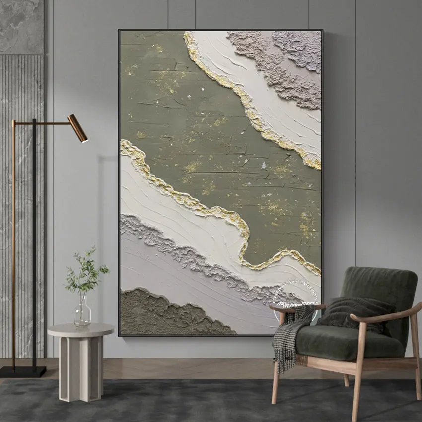 Объемная текстура искусство ручная роспись нож картина маслом абстрактная