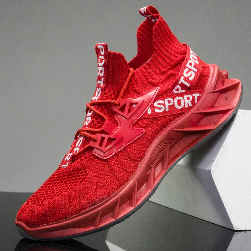 

Мужские дышащие кроссовки для бега, модные сетчатые кроссовки с вулканизированной подошвой, спортивные лоферы на плоской подошве, большие ...