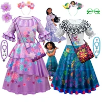 birthday encanto cosplay dress for girls isabella charm costume kids carnival disguise robe luxury dresses for eid elegant gowns
