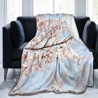 cute 3d printing flowers flannel blanket sheet bedding soft blanket bed cover home textile decoration blanket