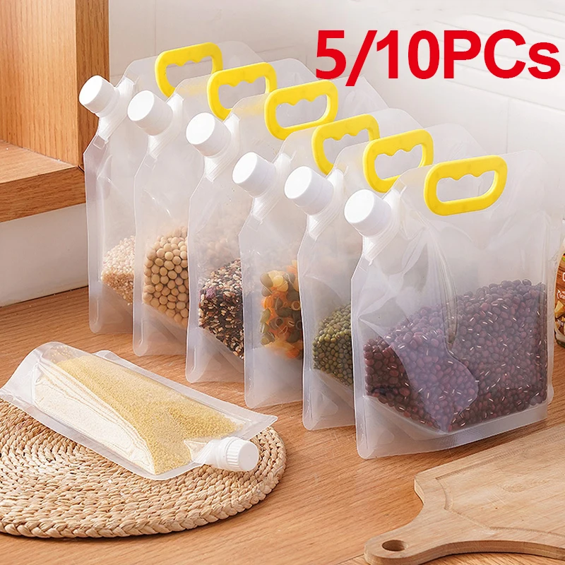 

Storage Bag Food Moisture-proof Bag Bag Insect-proof Sealed Fresh-keeping Storage Portable Grain 5/10pcs Packaging Kitchen