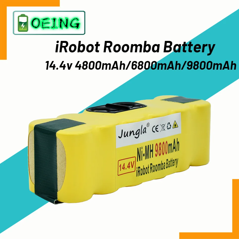 

Jungla High Capacity4800-6800-9800mAh 14.4V Battery For iRobot Roomba Vacuum Cleaner 500 530 540 550 620 600 650 700 780 790 870
