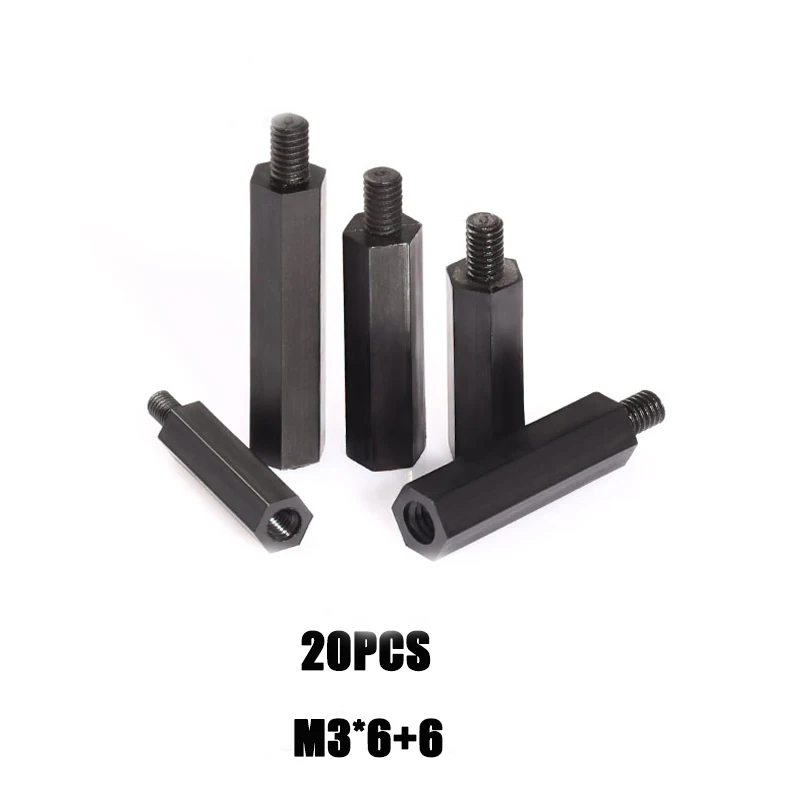 20/180 шт., шестигранные нейлоновые стойки M3