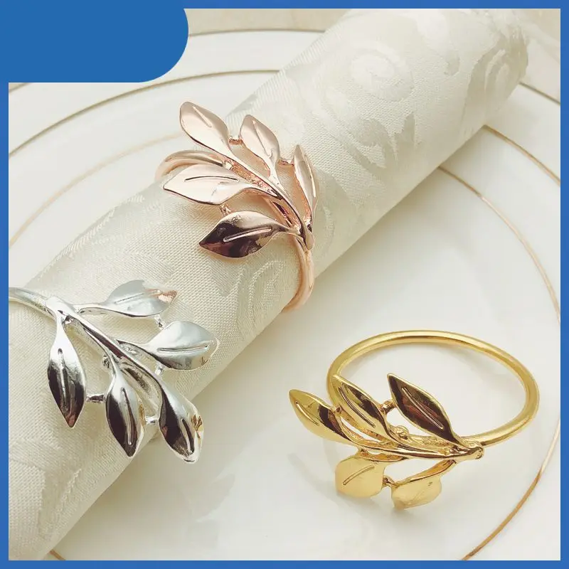 

6 шт., пряжки для салфеток в виде осенних листьев