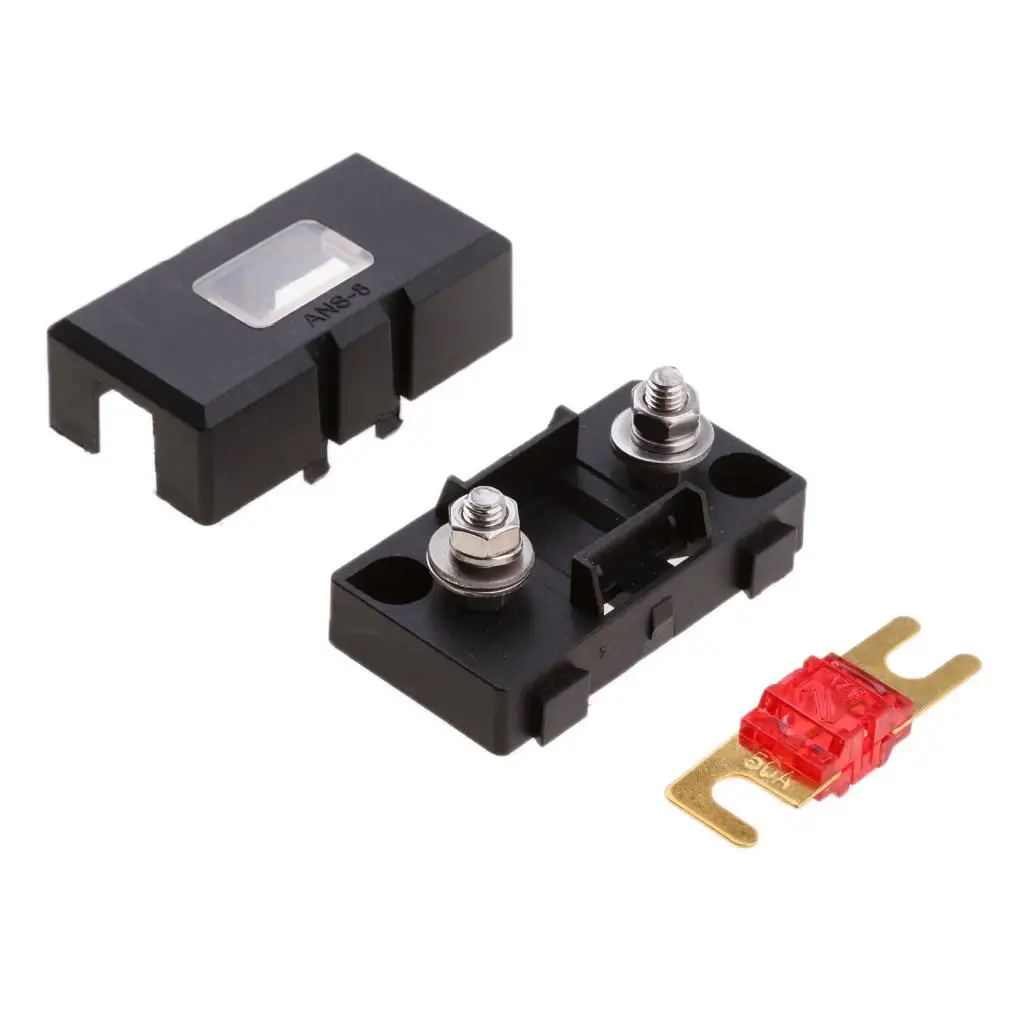 

ANS Bolt Fork Fuse Holder Fusebox Block With Cover 32V 50A Fuse