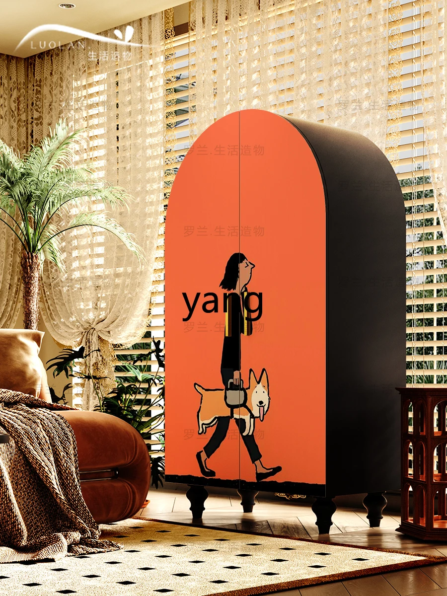 LXL современный шкаф для спальни кремовый вход из массива дерева двойная дверь