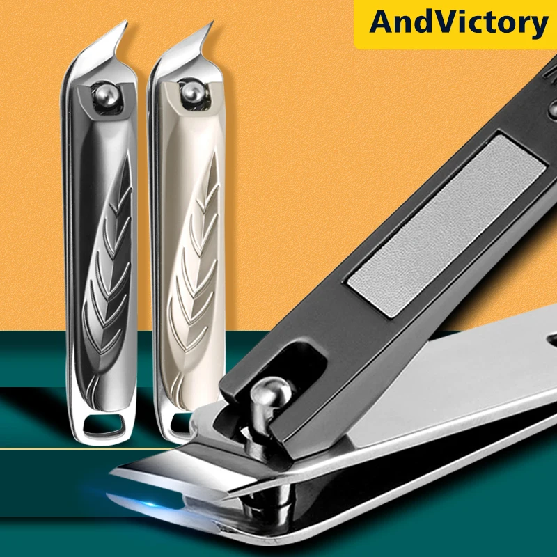 

1Pcs Slanted Tip Slanted Nail Clippers Cutter Stainless Steel Oblique Cuticle Scissors Trimmer Remover with File Manicure Tool