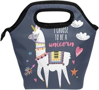 lunch bag llama alpaca unicorn quote insulated reusable lunch box portable lunch tote bag meal bag ice pack for boys girls adult