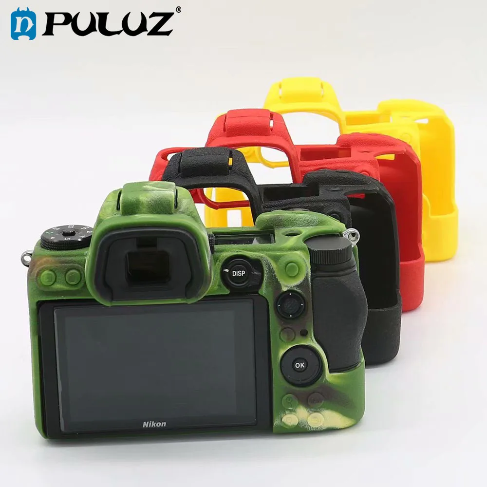 

PULUZ Cover Case For Nikon Z6/Z7/ Z6II Soft Silicone Rubber Camera Protective Body Cover Case Skin Camouflage Yellow Camera Bag