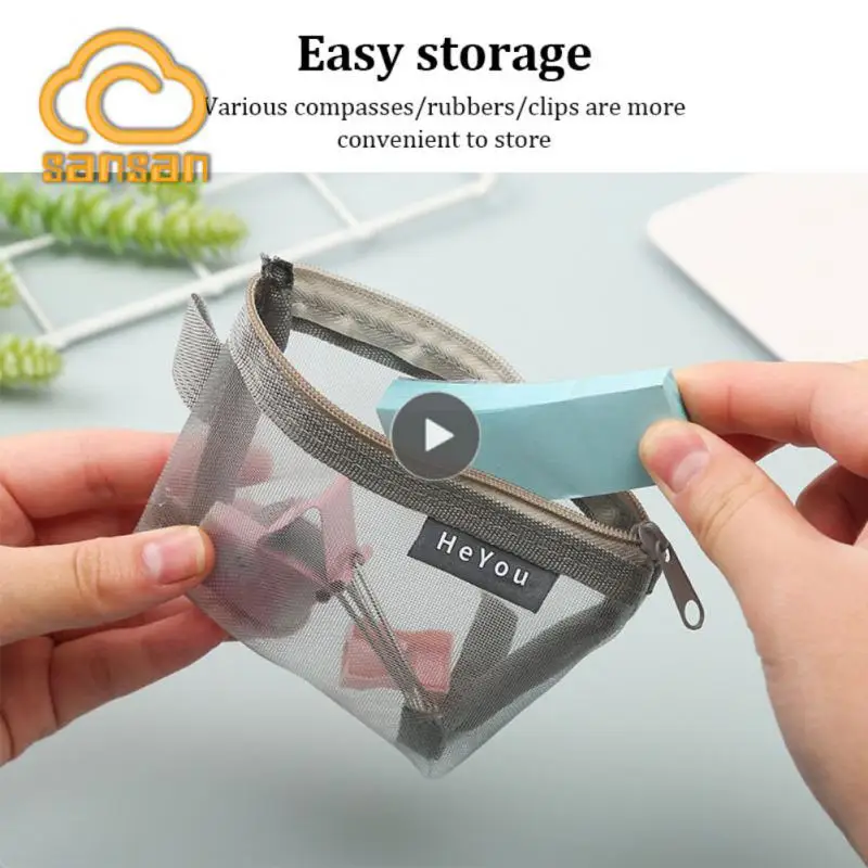 

Small Triangular Mesh Small Coin Purse Household Triangle Mesh Coin Storage Basket Storage Organizer Coin Purse Pouch Durable