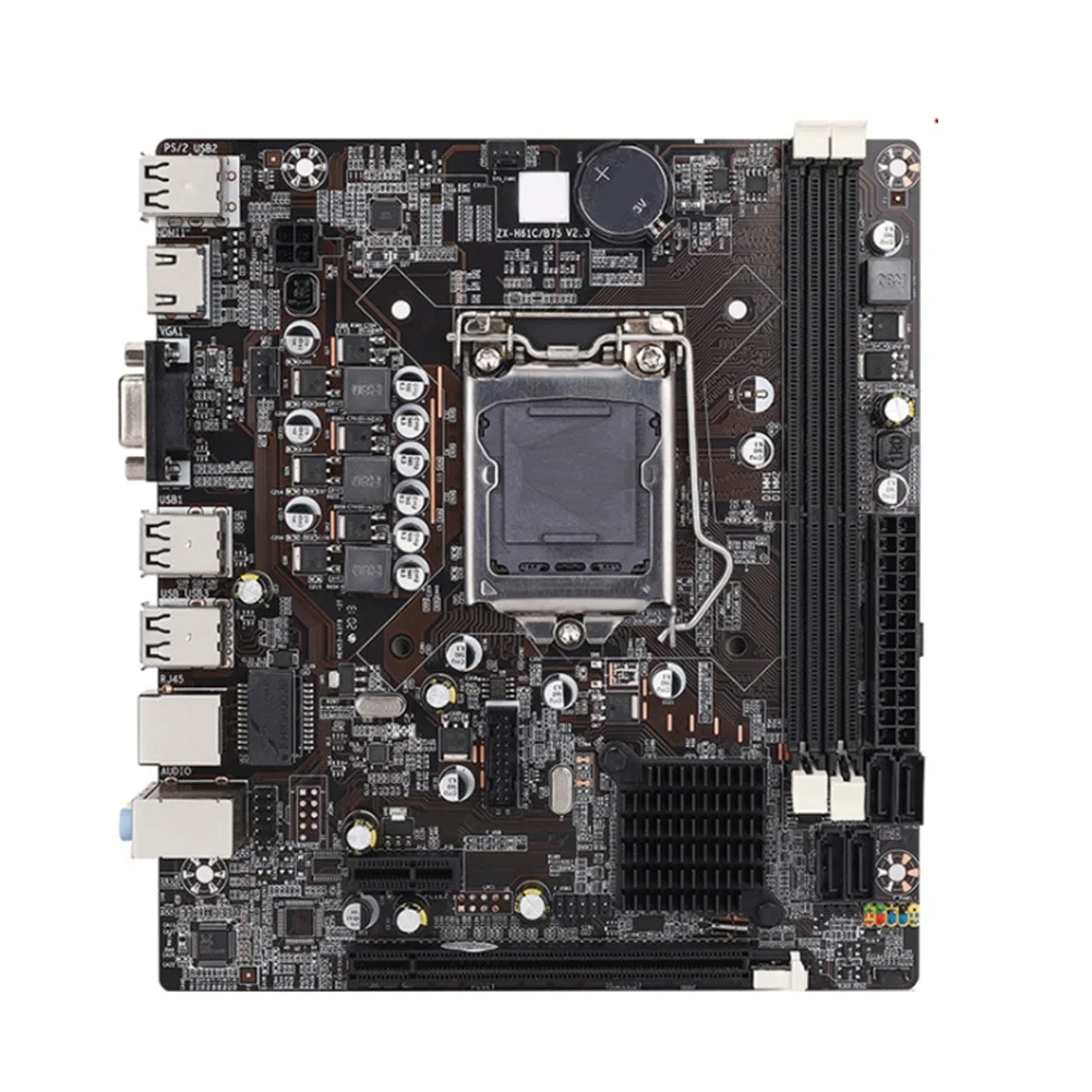 

H61 Motherboard LGA 1155 DDR3 Memory 16GB Micro-ATX Desktop Mainboard for LGA1155 Socket Intel Core I3 I5 I7 Xeon CPU