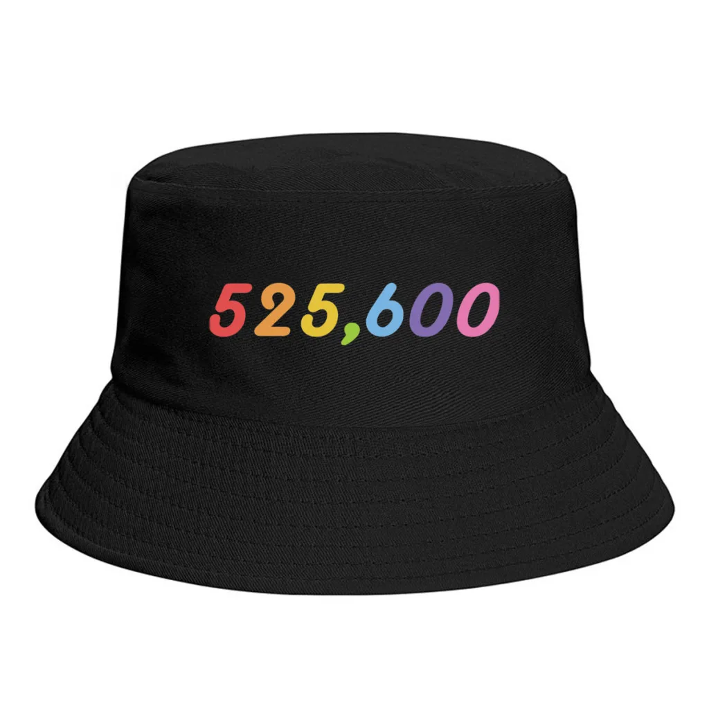 

Unisex Hip Hop Bucket Hats Season of Love 525,600 Women Men Fisherman Hat Gray LGBT Pride Love Allyship Streetwear Panama Cap