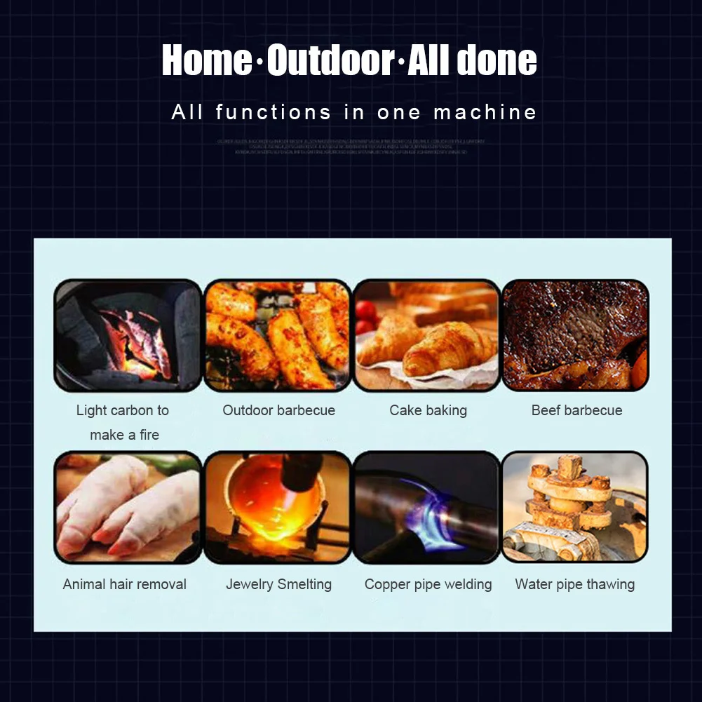 1300℃ Portable Gas Torch Flame Gun Butane Burner Lighter Ignition Heating Welding Flamethrower for Outdoor Camping BBQ Spray |
