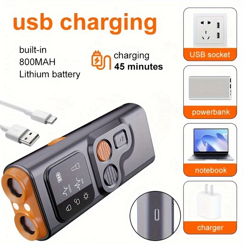 Перезаряжаемый через USB Ультразвуковой Отпугиватель собак с двойным