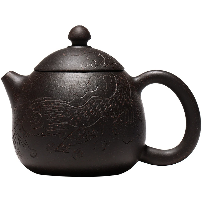 

Zisha чайный горшок 6,4 унции Yixing глиняный чайник с фильтром Забавный ручной работы, китайский кунг-фу чайный набор-яйцо дракона