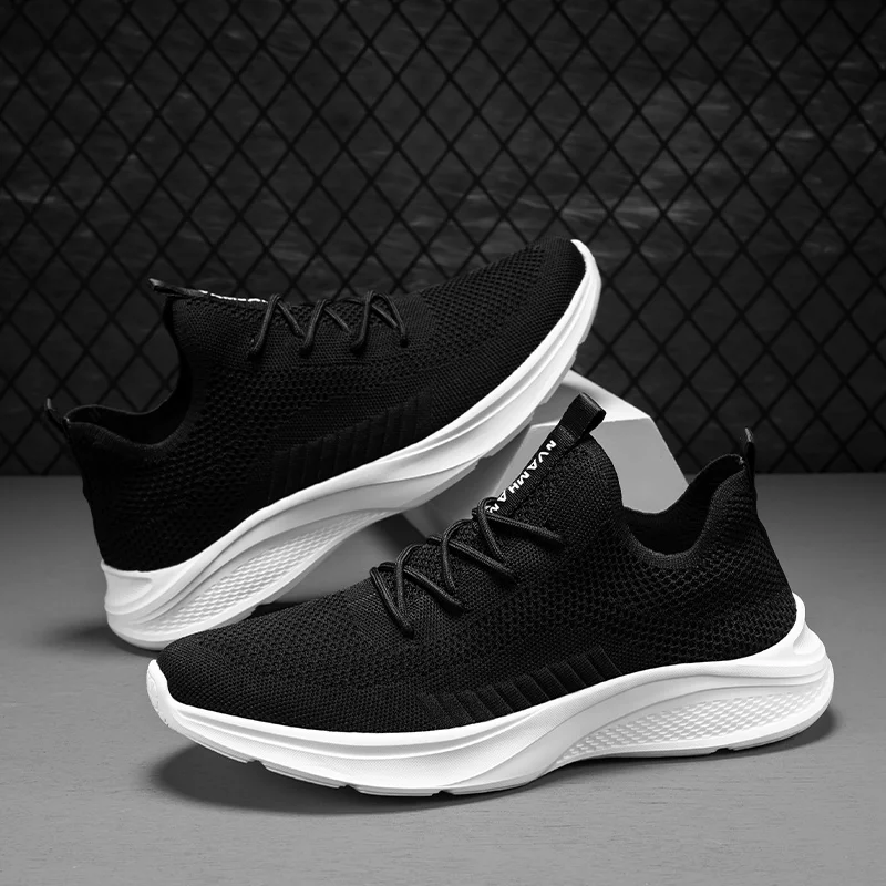 HUCDML White Sneakers Shoes for Men Breathable Casual Couple Sports Running Walking Shoes Big Size Tenis Masculino 35-47 3