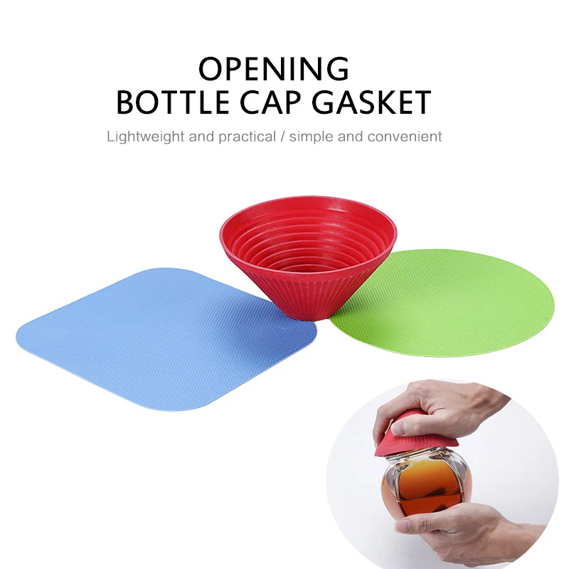 

1pcs Silicone Solid Openers Non Slip Bottle Opener Pad Waterproof Pad Tableware Pad Silicone Jar Opener Round Gripper Pad