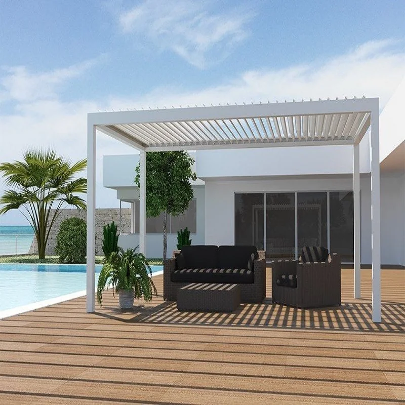 Aluminum Pergola Louver Gazebo For Courtyard Patio Garden