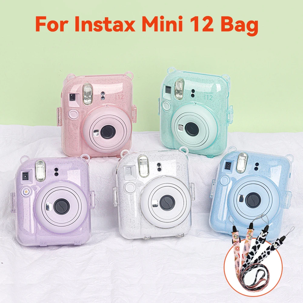 

Mini 12 Camera Protective Case Carrying Case Photo Storing Box Removable Shoulder Strap for Fujifilm Instax Mini 12 Camera