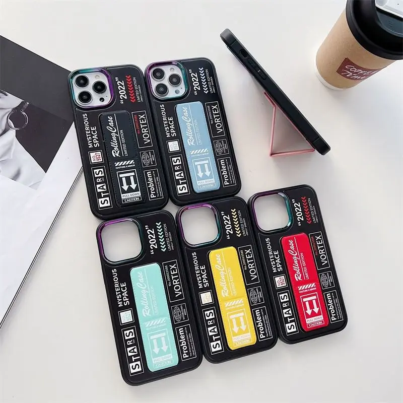 

Luxur letter indication holder stand Phone Case For Iphone 11 12 13 Pro Max X Xs Xr Anti-drop shockproof Cover