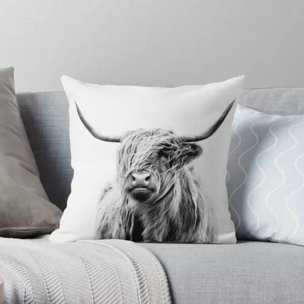 

Portrait Of A Highland Cow Landscape Fo Printing Throw Pillow Cover Comfort Car Fashion Decor Fashion Pillows not include