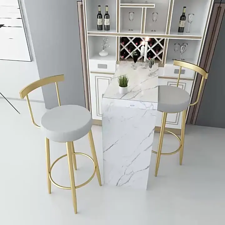 GY барные стулья новый домашний высокий скандинавский металлический роскошный