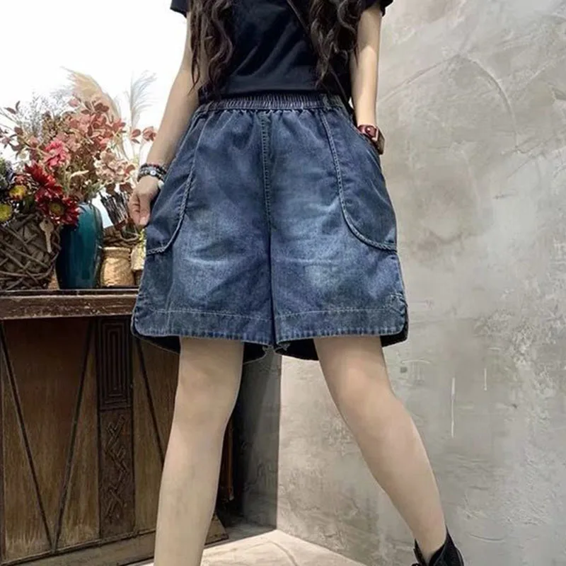 

Women's Denim Shorts Retro Short Pants Ladies Cheap Stuff Korean Streetwear Y2k Fashion Trendyol Clothes for Summer Hanbok Woman