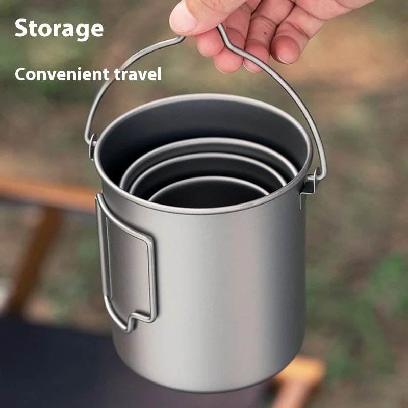 Титановая кружка для кемпинга 10 унций с изолированной крышкой-легкая и