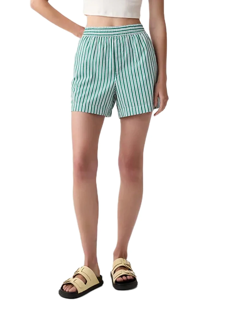 Женский пижамный комплект в полоску рубашка с длинным рукавом и застежкой на