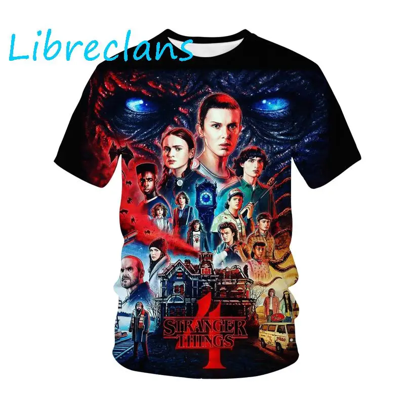 Футболка Мужская/женская оверсайз с 3D-принтом очень странные дела |