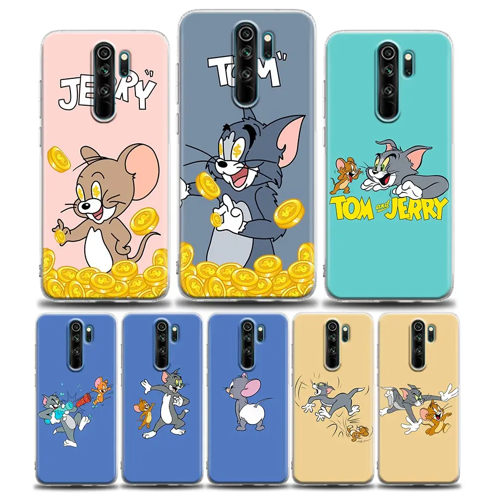 

Clear Phone Case for Xiaomi Redmi Note 12 11 10 9S 9 8 Pro Max 11S 10S 7 10C 9A 9C 9T Back Cover J-Jerrys And T-Toms Mouse Cat