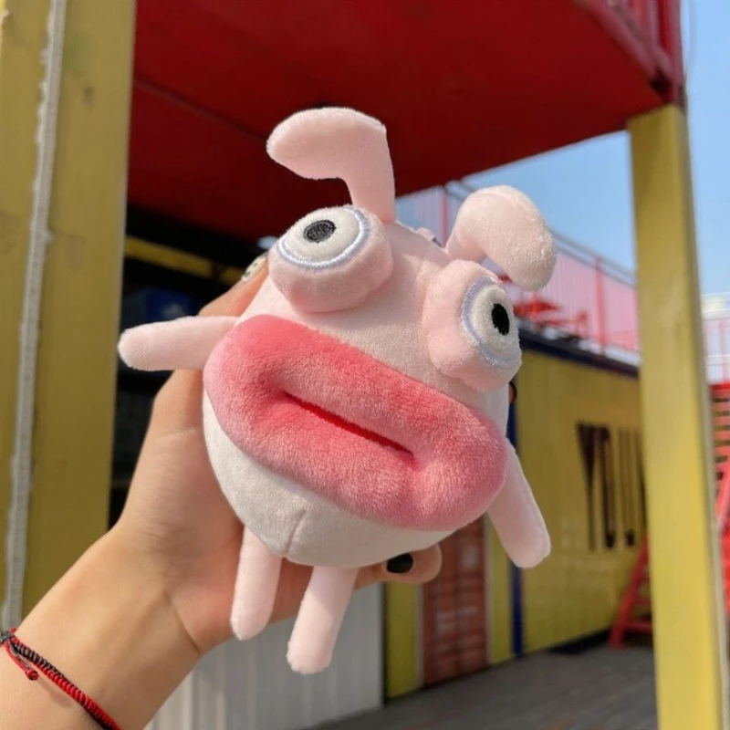 

Sanrio Plush Kawaii Pillows Funny Sausage Mouth Pendant Plush Doll Backpack Pendant Couple Keychain