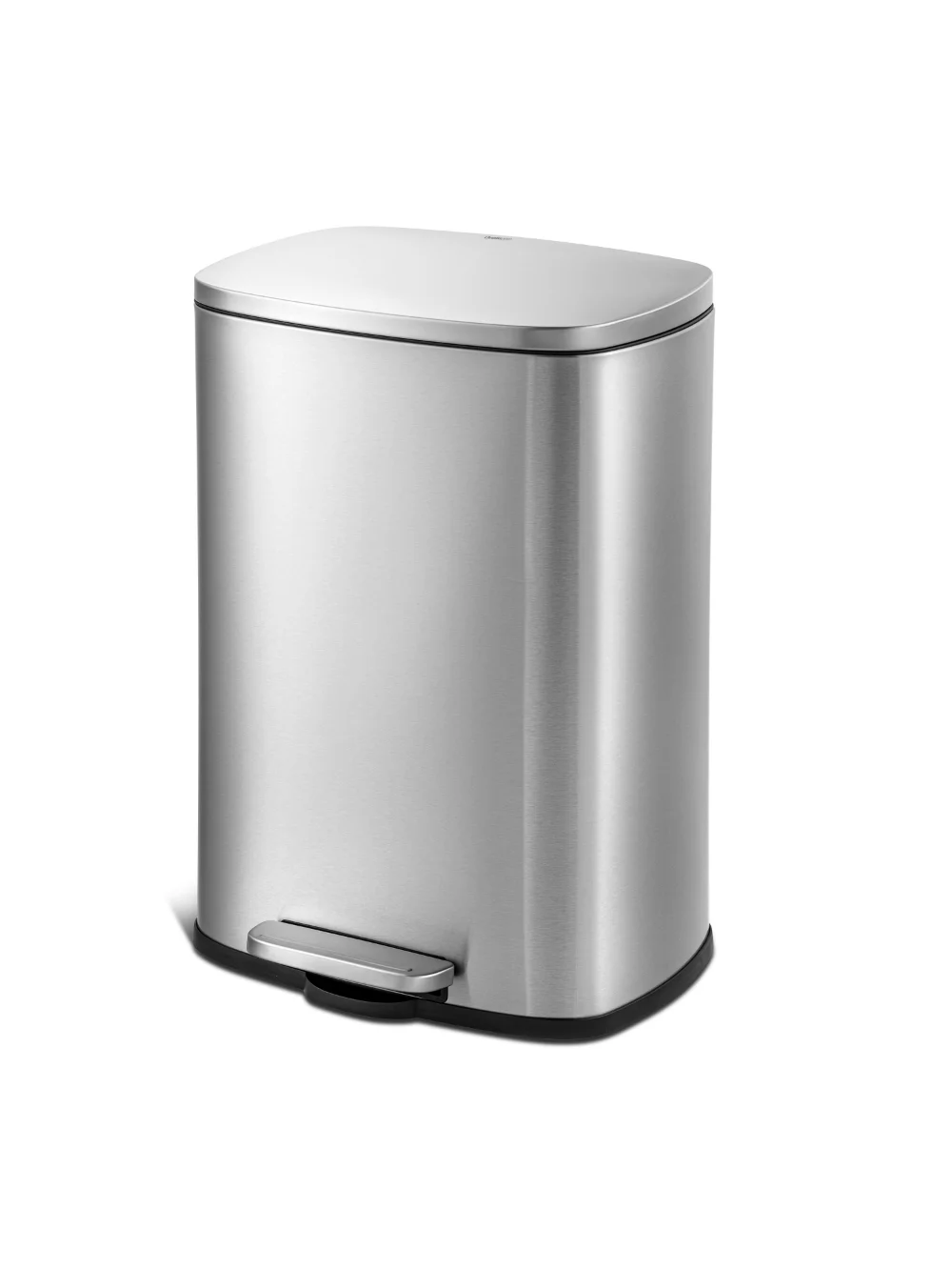 

Qualiazero 13.2 Gallon Trash Can, Rectangular Step On Kitchen Trash Can, Silver