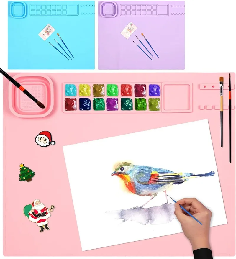 

Foldable Magnetic Silicone Children's Painting Mat Non-stick Oil Painting Mat Children's Painting Board DIY Doodle Clay