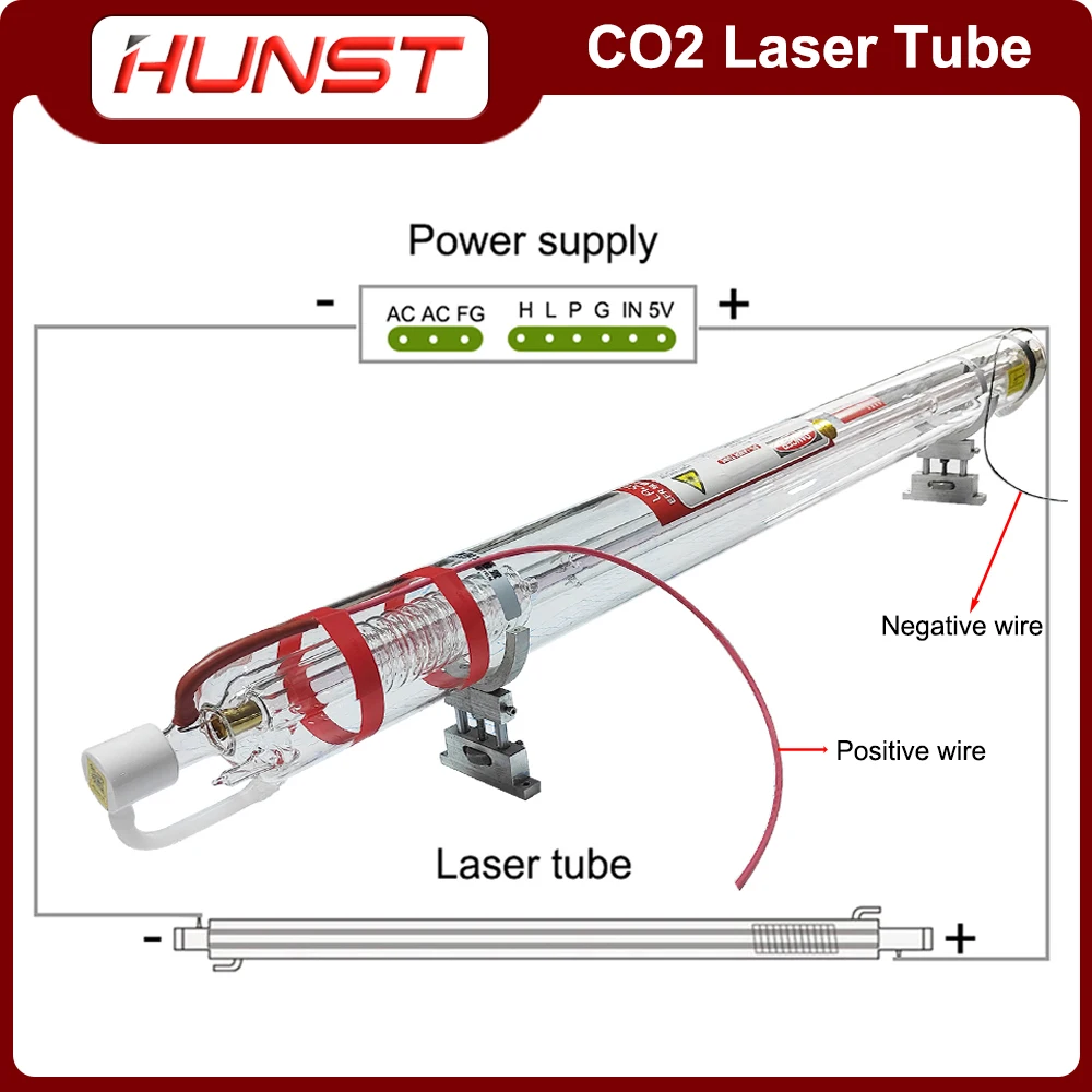 Hunst EFR F2 ~ F6 Co2 Laser Tube Diameter 60/80mm Power 40~150W For Co2 Laser Cutting Machine Engraving Machine enlarge