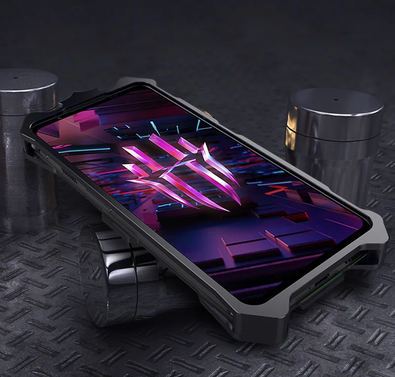 Luxury Thor Punk Aluminum Bumper Metal Shockproof Armor Defender Case For Red Magic 7s 7 Pro 5G Shockproof Heavy Duty Cover