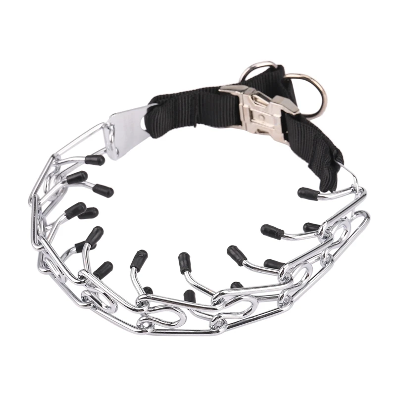 

Dog Prong Training Collar, Metal Choke Pinch Dog Collar With Comfort Tips