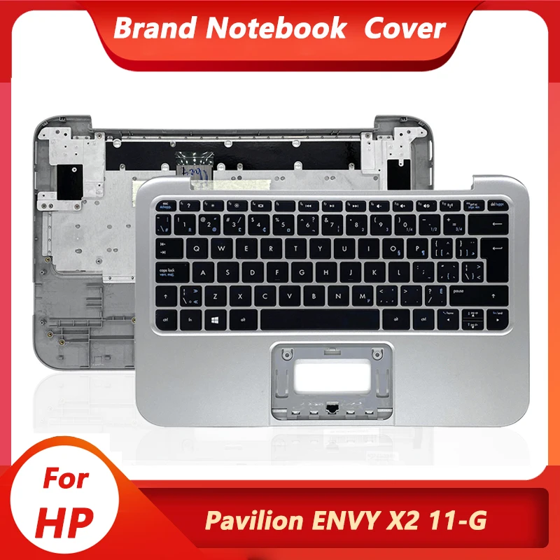 

New Original Upper Case With Keyboard For HP Pavilion ENVY X2 11-G Palmrest US and CA Keyboard Silver