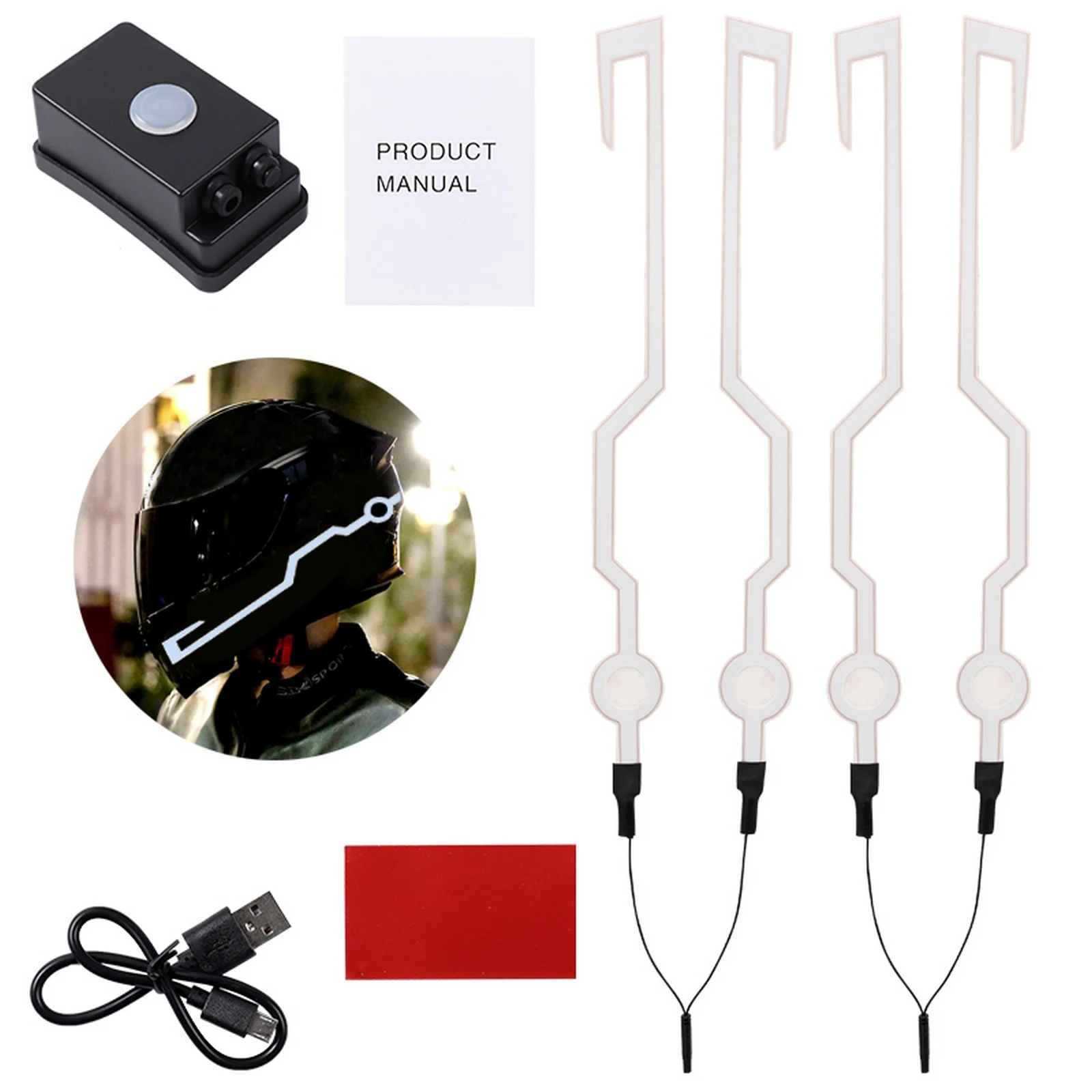 

Мотоциклетный шлем, светодиодная лента для холодной езды