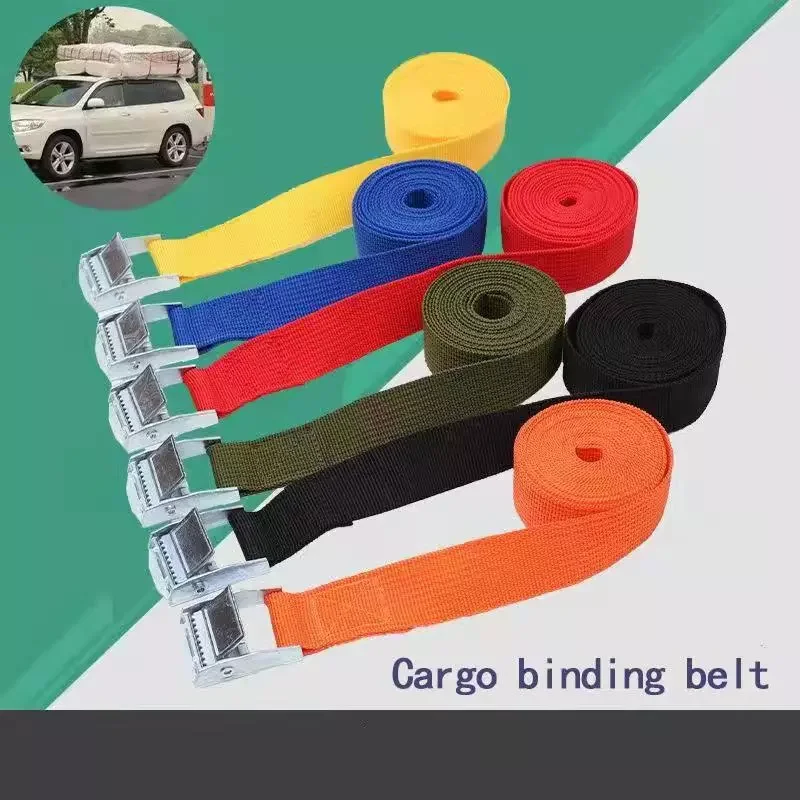 

Car Tension Rope Luggage Fixed Strap Cargo Roof Rack Lashing Straps Ratchet Tie Belt With Buckle Stowing Tidying Ratchet Belt